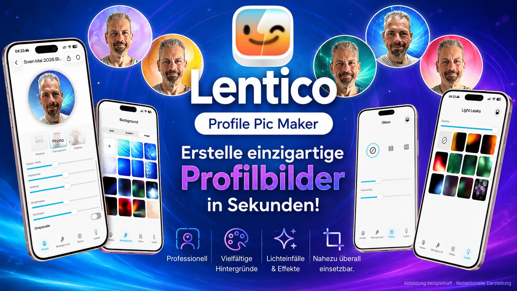 Vorschau Review: Lentico: Profile Pic Maker