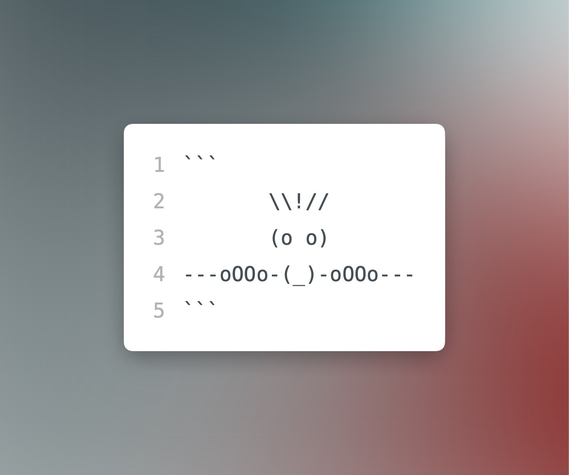Monospace Eingabe